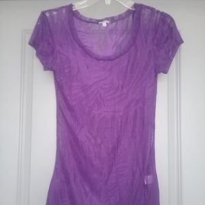 Charlotte Russe Purple Mesh Top